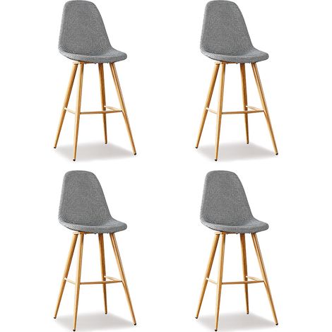 Lot de 4 chaises hautes patchwork - Kliff (1/2)
