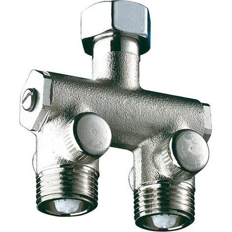 Delabie – Pré-mélangeur compact mâle/femelle 15 x 21 – Filtres et clapets anti-retour contrôlables – Laiton chromé – SKU 200000