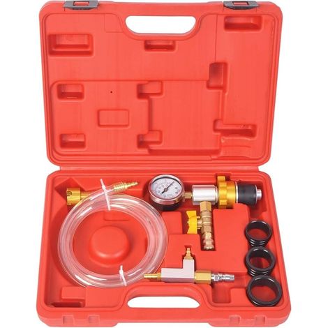 Kit de remplissage de liquide de refroidissement pour système de refroidissement de radiateur : manomètre de purge à vide, outil et kit de remplissage de liquide de refroidissement (1/5)