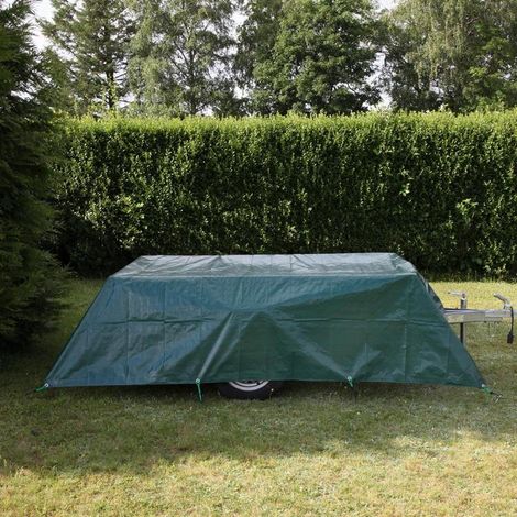 Gewebeplane mit Ösen Comfort 5x6 m, Qualität 120 g/m2, grün
