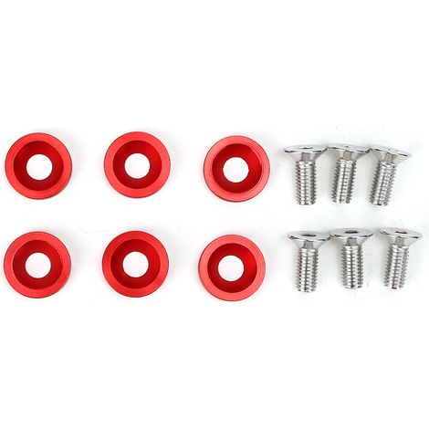 de 6 rondelles décoratives rouges M8 vis universelles pour (1/5)
