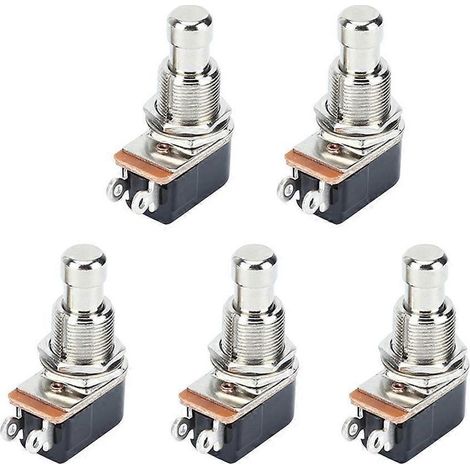 Metallknöpfe für Effektpedale von E-Gitarren, 2-poliger Fußschalter – 3,90 x 2,00 x 1,17 cm (1/4)