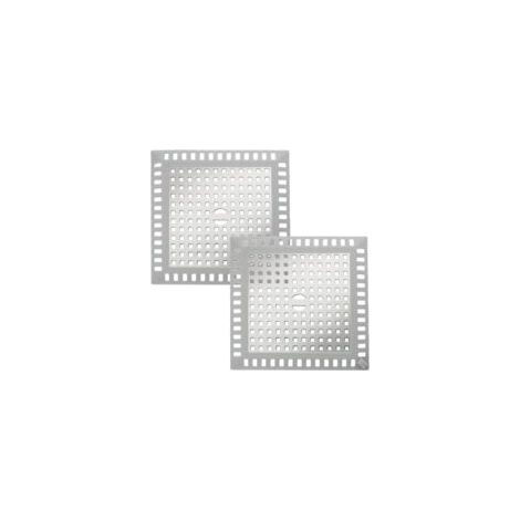 2-teiliger quadratischer Küchenspülenstöpsel, Abflussschutz, Badewannen- und Duschabflussabdeckung mit Saugnapf, für Spüle, Dusche und Badewanne, 12,3 x 12,3 cm - Crezuo
