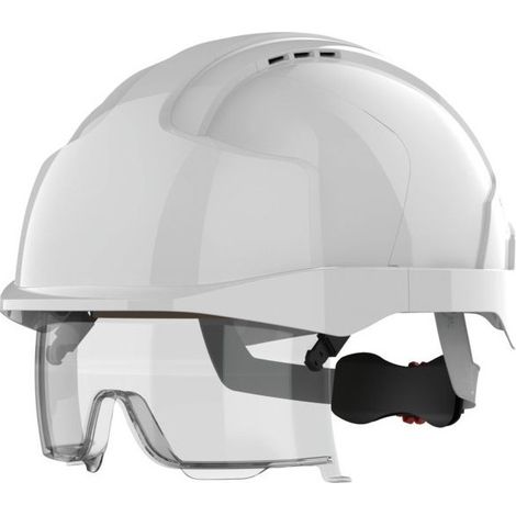 Casque Chantier Evo Vistalens Blanc Casque De Sécurité Ventilé Avec Visière Intégrée - Fujifilm