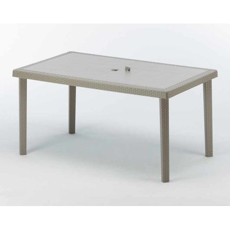 150x90 Grand Soleil Boheme 12 Poly Rattan rechteckige Tische