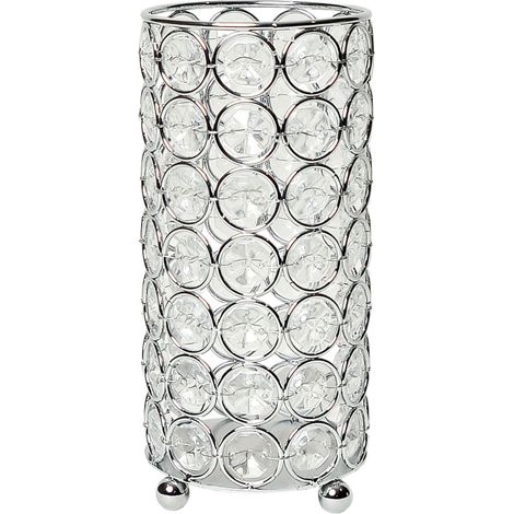 Vase à Fleurs décoratif en Cristal, bougeoir, Centre de Table de Mariage, 17 cm, chromé (1/5)