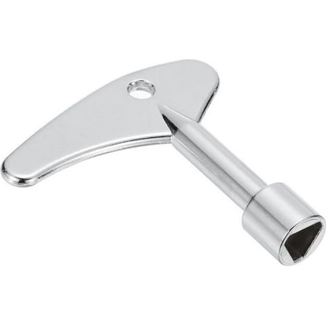 Clé triangulaire de sécurité - - Pour portes d'ascenseur - Issues de secours - Acier chrome-vanadium (1/5)