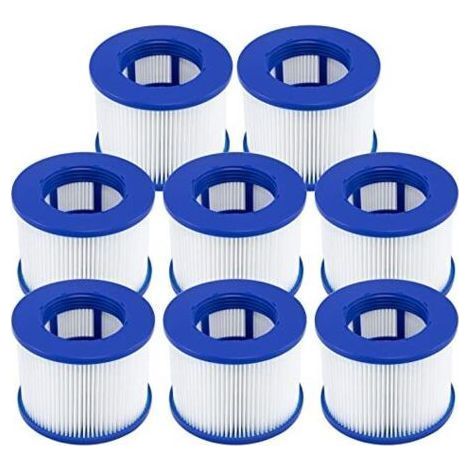 Filtre Spa a Visser, Cartouche filtrante pour Clever Spa,Filtre 75 x 100 mm,Cartouche filtrante pour Spa, 8pcs (1/5)