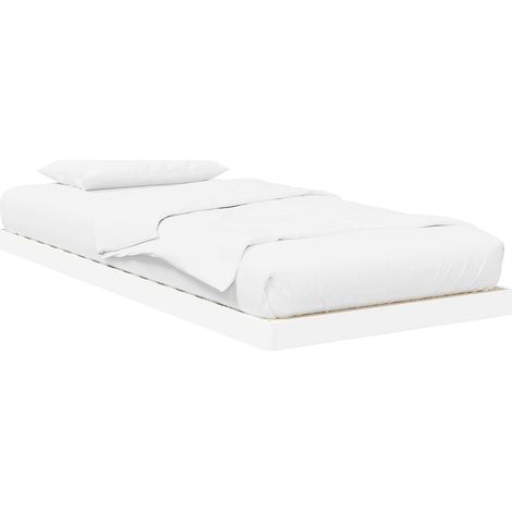 Maison Exclusive - Bodenbettrahmen Weiß 75 x 190 cm Holzwerkstoff