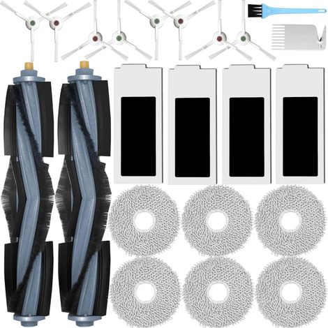 Accessori per aspirapolvere Ecovacs Deebot T20 Omni / T20e Omni: 2 spazzole principali, 8 spazzole laterali, 6 panni per mocio, 4 filtri, 2 spazzole per la pulizia (1/5)