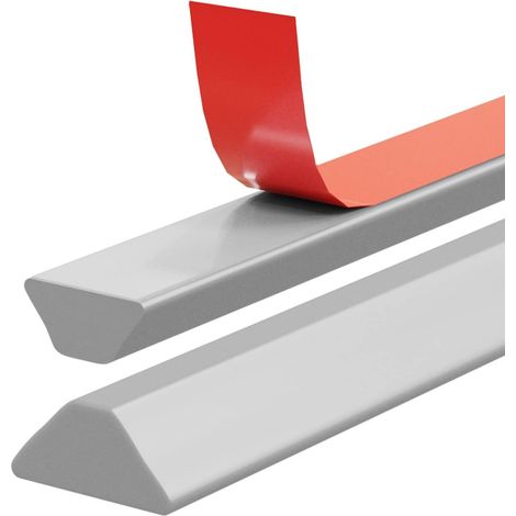 Seuil d'eau 100cm - Barrière anti-fuite auto-adhésive - Joint sanitaire - Anti-moisissure - Pliable - Gris (1/5)