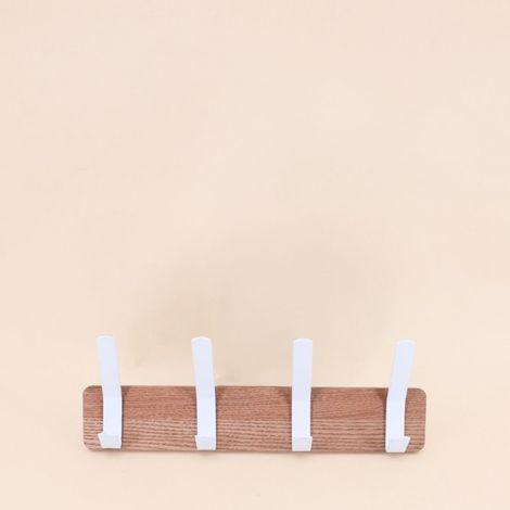 Porte manteau en métal blanc 37cm