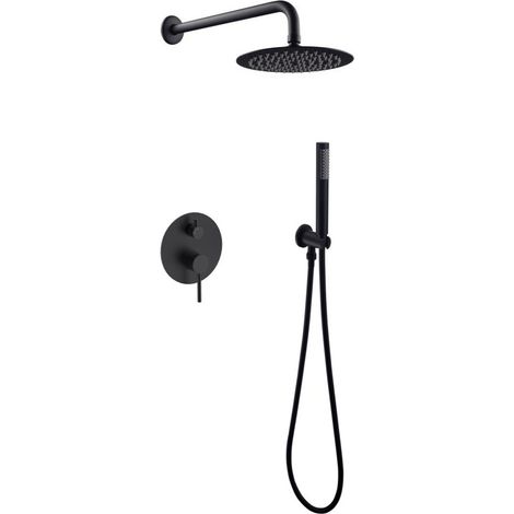 Ensemble de douche encastré Besco Deco Illusion II noir (1/3)