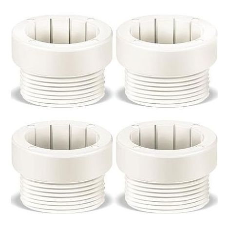 Lot de 4 adaptateurs stabilisateurs filetés pour parasol de piscine de 1,75 po pour terrasse extérieure (1/4)