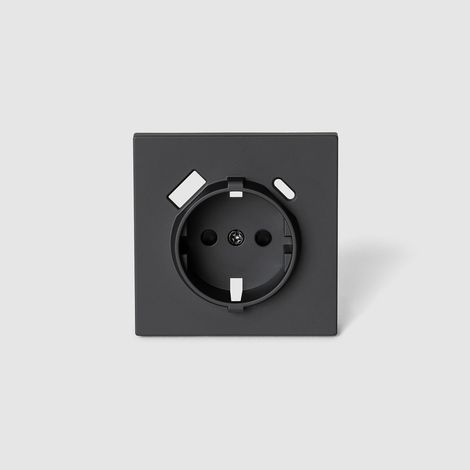 Teclas y Tapas para Mecanismos Luxe 990 Negro USB + Schuko