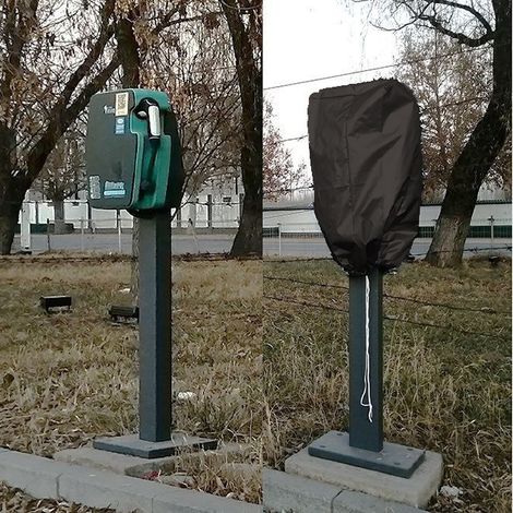 Station Météo Protection Housse Imperméable Chargeur Voiture Électrique Abri Extérieur Anti-Pluie Neige UV Couverture Résistante Etanche Pour Borne Recharge (1/5)