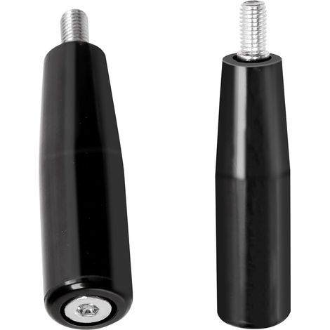 2 Poignée rotative, M10 x 100mm, Fer et Nylon noir, pour Fraiseuse et Scie à table (1/5)
