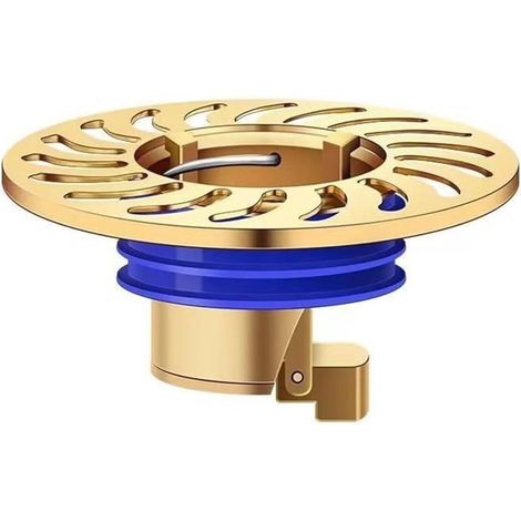 Siphon de sol désodorisant avec noyau désodorisant par gravité, filtre pour siphon de salle de bain, siphon de sol tout cuivre avec noyau désodorisant (1/2)