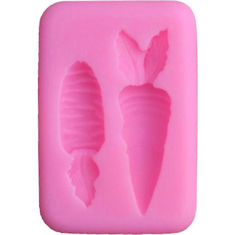Moule en Silicone 3D Carotte pour Pâte à Sucre, Chocolat et Décoration de Gâteaux (1/4)