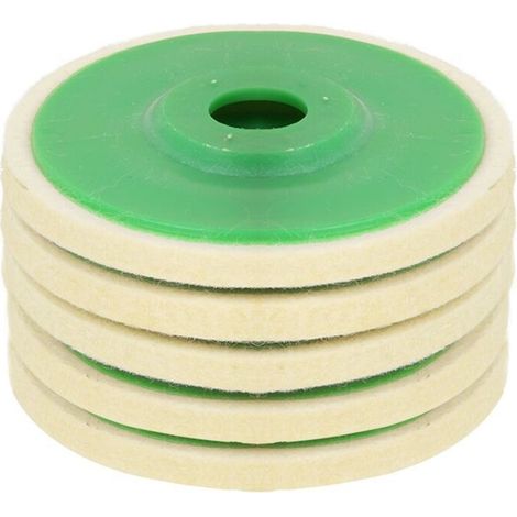 Disque De Polissage En Laine - 125 mm - Pour Métal Et Non-Métal - Usage Manuel Ou Sur Machine - Lot De 10 Pièces (1/5)
