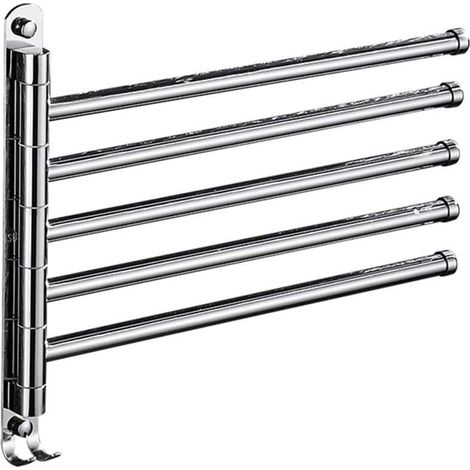Rails Bathroom 5 Rods Towel RailTowel Bar Wall Mounted Towel (1/5)