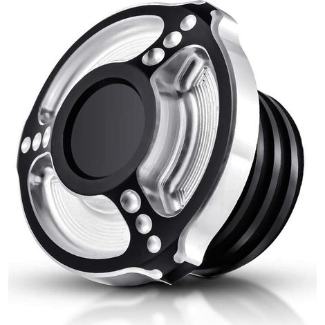Moto CNC Carburant Essence Réservoir Bouchon Aluminium Rugueux Artisanat Décoratif Bouchon Essence pour Harley Davidson Sportster XL 1200 883 X48 Dyna Softail FXD FL XL FLT Touring Road King