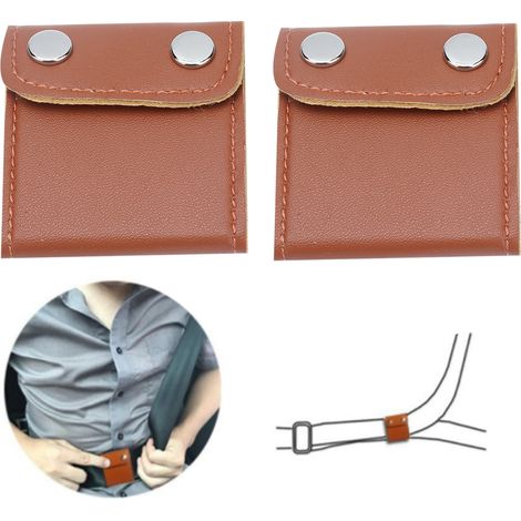 Sicherheitsgurtversteller [2 Stück] – Universelle PU-Halterung für Fahrzeuge mit stoßdämpfender Klemme – 33 g, Blau/Schwarz (1/5)