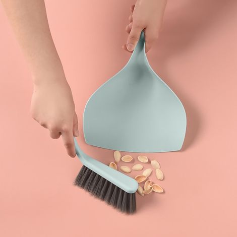 Balayette - Ensemble Balayette Et Brosse À Poils Denses - Pour Nettoyage De Bureau Et Surface Plane - 29 X 19 X 5 Cm - 1 Pièce (1/5)