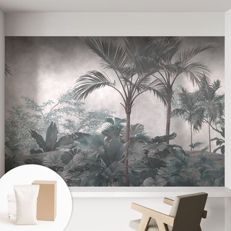 Tapete Dekorative Vliestapete mit Klebe für Wand - Mustertapete - moderne Einrichtung - für Büro Exotische Natur 152x104 cm (1/5)
