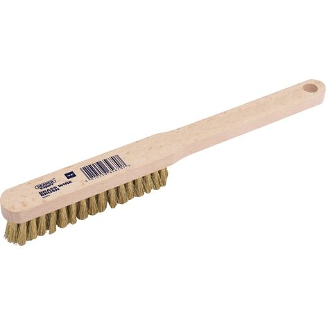 Draper 65670 Brass Wire Brush with Wooden Handle – 22.5 cm Long for Cleaning and Maintenance (1/5)