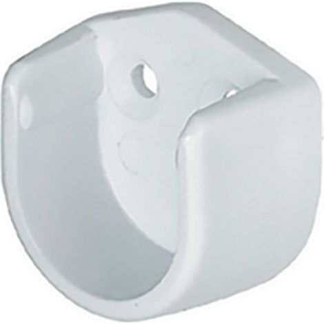 Support de tube rond blanc pour armoire de 18 mm de diamètre - Fabrication Hafele