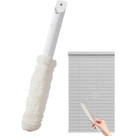 Spazzola per la pulizia delle tende - Spazzola antipolvere - Rivestimento in microfibra rimovibile, strumento per spolverare tende e mobili (1/5)