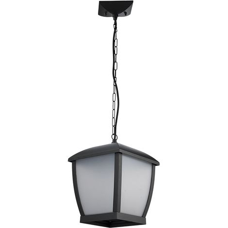 Colgante drave ip44 1xe27 l.17xan.17xal.reg.cm aluminio+pc negro (1/2)