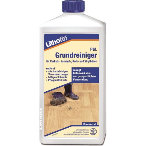 LITHOFIN Parkett- und Laminat Grundreiniger für Parkett , Laminat und Korkböden 1 Ltr (1/2)