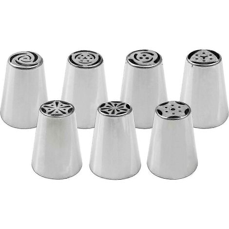 Douilles à pâtisserie russes, accessoires de pâtisserie, kit de douilles à décorer soi-même, douilles pour décorer biscuits et desserts-7Pcs