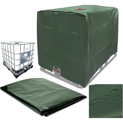 Bâche de protection pour réservoir IBC Starlight, en tissu Oxford 210D, pour conteneur IBC de 1000 litres, étanche, dimensions : 120 x 100 x 11 cm. (1/4)