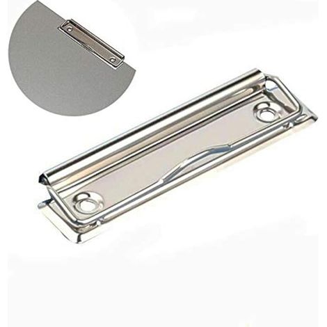Pinces pour porte-documents, 10 pinces de suspension métalliques pour porte-documents et fixation murale (argent) (1/2)