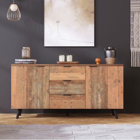 Mueble TV aparador vintage con 3 cajones 140 cm OKMYHOME (1/5)