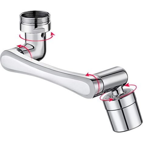 robinet universel 1440°, 1440° fixation de robinet, Mousseur Robinet Rotatif, Aérateurs à Economiseur D'eau, Aérateur Robinet Rotatif à 1440° pour Robinets de Cuisine et Salle de Bain (1/5)