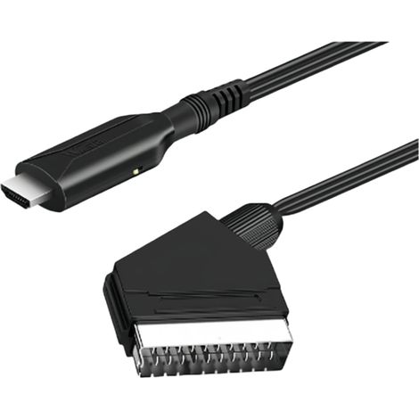 1m SCART zu auf HDMI Konverter Kabel, Video Audio Adapter, Wandler für DVD HD TV (1/5)