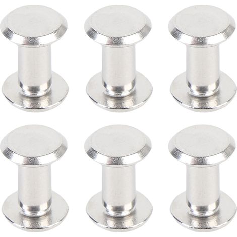 50er-Set Nieten und Schrauben M4 Edelstahl Flach-Rund-Zaunklammermuttern für Lederarbeiten 5x10x9,5 mm (1/5)