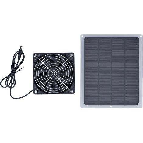 6-W-Solarventilator mit Schutznetz, wasserdicht, für Gewächshäuser, Hühnerställe und den Außenbereich (1/5)