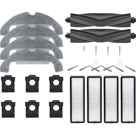 Pièces d'aspirateur robot, filtre HEPA, chiffon de mop lavable, 20pcs (1/2)