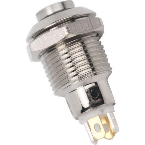 Bouton-poussoir métallique étanche avec fonction de réinitialisation et rétroéclairage, 10 mm, 3 V, pour sonnettes basse consommation (rouge) (1/5)