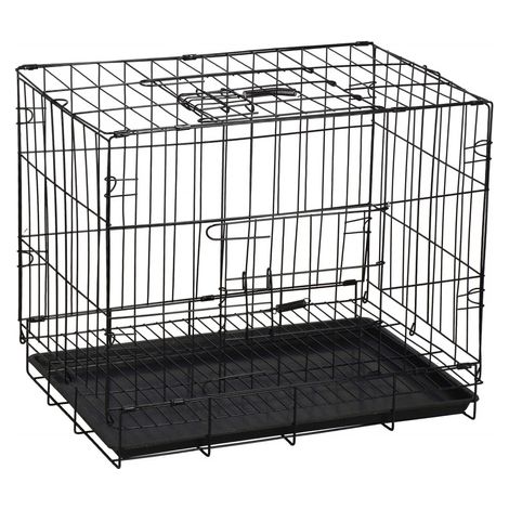 Cage per animali per animali domestici, recinto di metallo per cani e gatti taglia XS 50 x 42 x 34 cm.