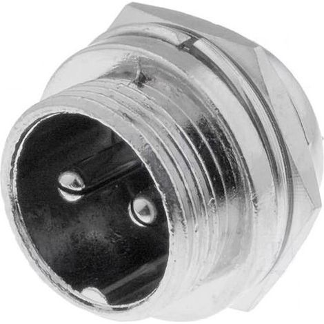 Cliff Miniatur-DIN FC684202 conector macho vertical plateado