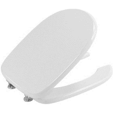 Abattant WC Gedy pour handicapés bois laqué charnières laiton chromé 36,5x45,5 - Salone
