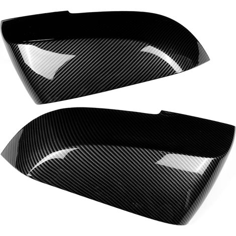 Une paire de baguettes de finition pour rétroviseurs, adaptées aux modèles BMW Série 3 E90 E91 LCI (2009-2012). (1/5)
