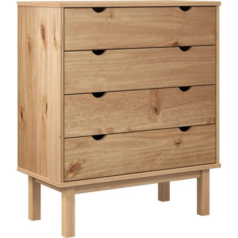 Cajonera OTTA madera maciza de pino 76,5x39,5x90 cm vidaXL