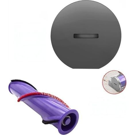 Brosse pour Les Aspirateurs Dyson V8, Tête de Brosse Rechangeable à Entraînement Direct Acessoire Brosse à Rouleaux pour Parquets et Sols Durs(Capot latéral, brosse à rouleau) (1/4)